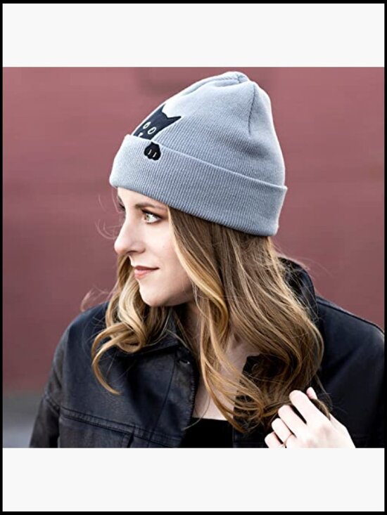 Cute Cat Ear Beanie Winter Hat for Cat Lovers main image 2